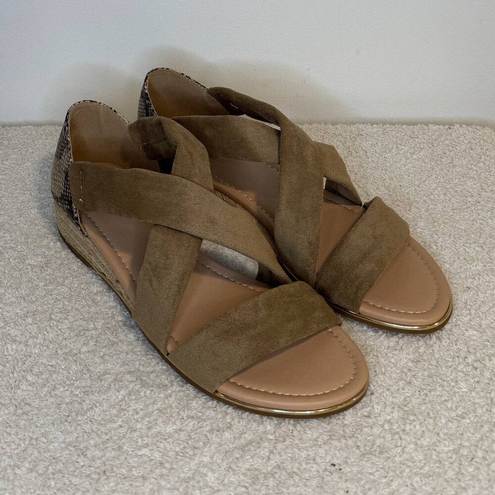 Vintage Havana | Pia Open Toe Wedge Sandal | Snake